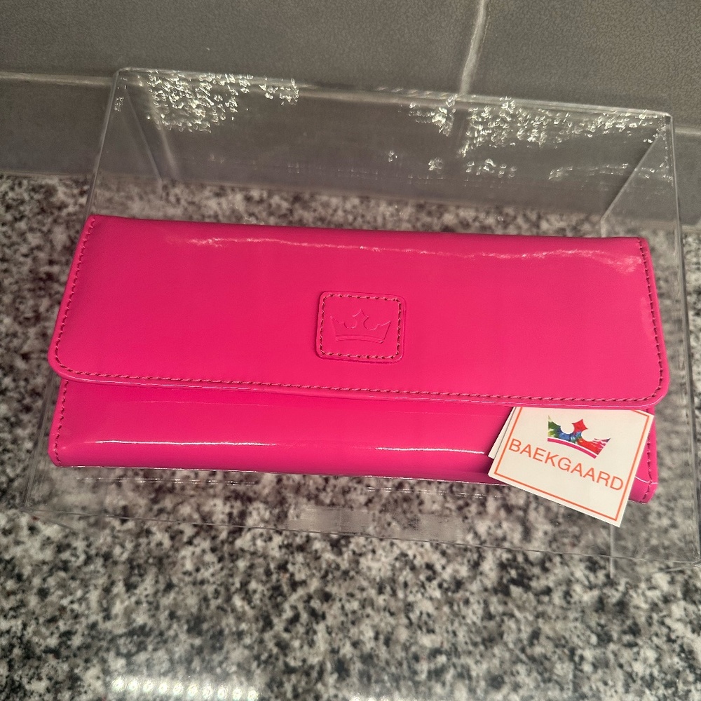 Baekgaard Vera Bradley Clutch Wallet ~ Bright Pink ~ NWT